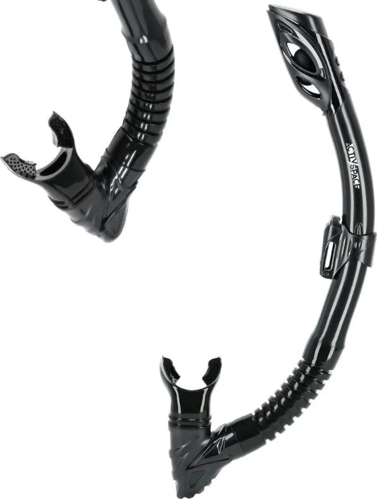 Tuba De Plongée Portable En Silicone – Ergonomique, Avec Support Et étui De Rangement, Noir – Pour Snorkeling Et Apnée