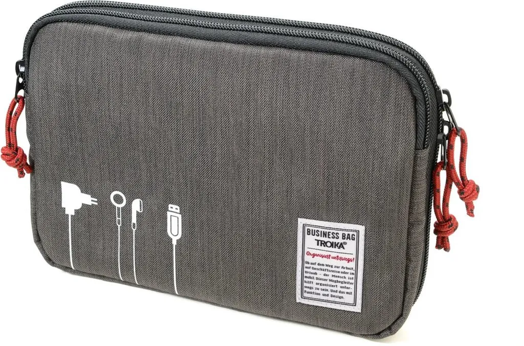 TROIKA Kabeltasche BUSINESS TECH POUCH 2 - Organiseur de câbles rigide