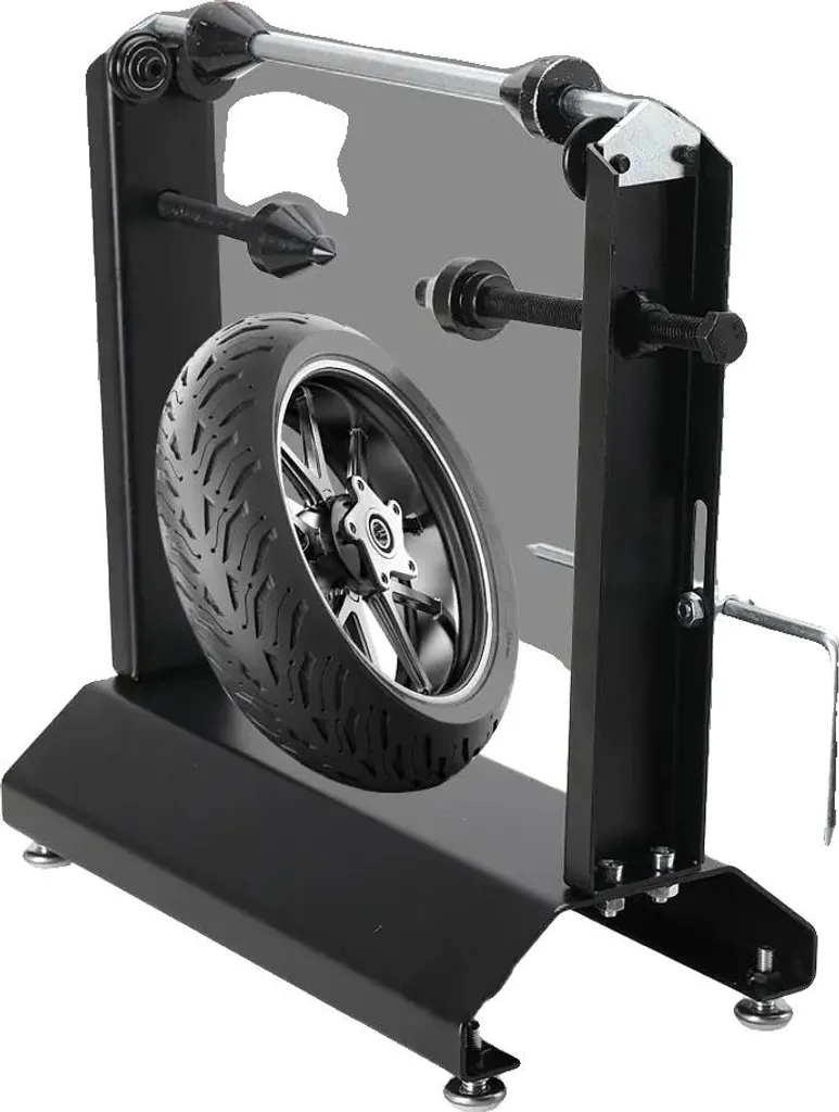 Support d'équilibrage statique pour pneu moto ajustable noir 55cm