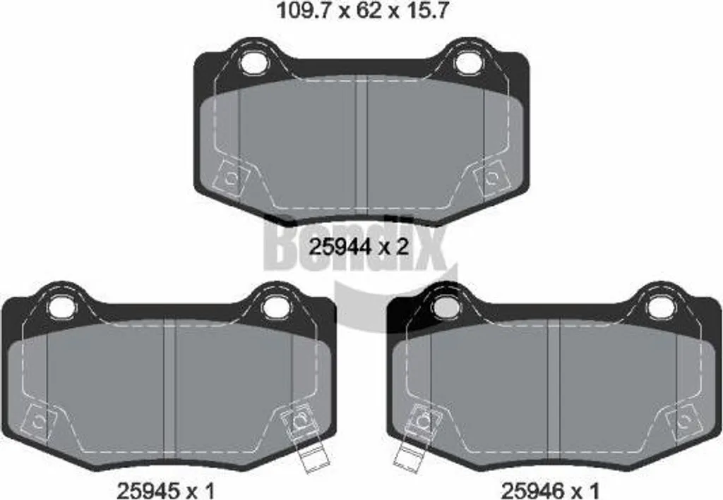 Plaquettes BENDIX BPD2403 haute performance - Sécurité OE 22847817