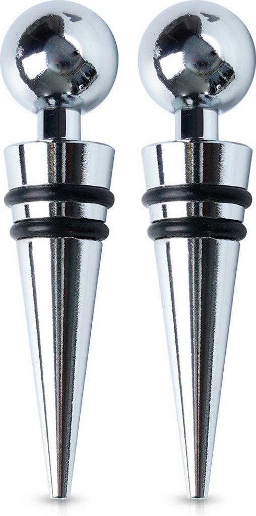 Weinverschluss aus Stahl 9 cm 2 Stk. Produktbild 