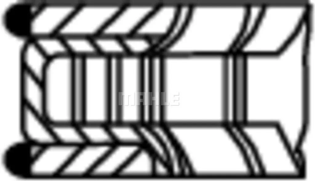 MAHLE 029 60 V0 Set di fasce elastiche OE compatibile con Cherokee, Jumper, ZX, Mondeo, H100, Voyager, Galant, Pajero