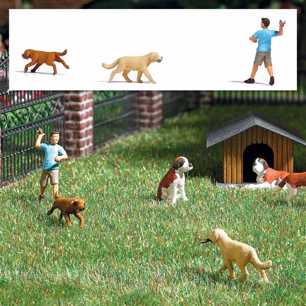 Busch 8858 - Spur TT - Apportierspiel mit Hunden - Neu