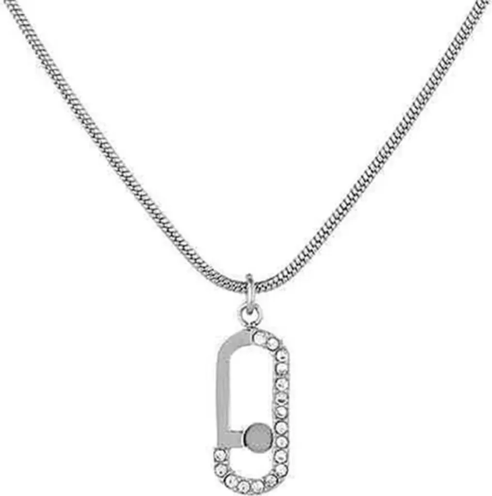 Pendentif Argenté LIU JO LJ1801 en Acier Poli Finition Haute Brillance
