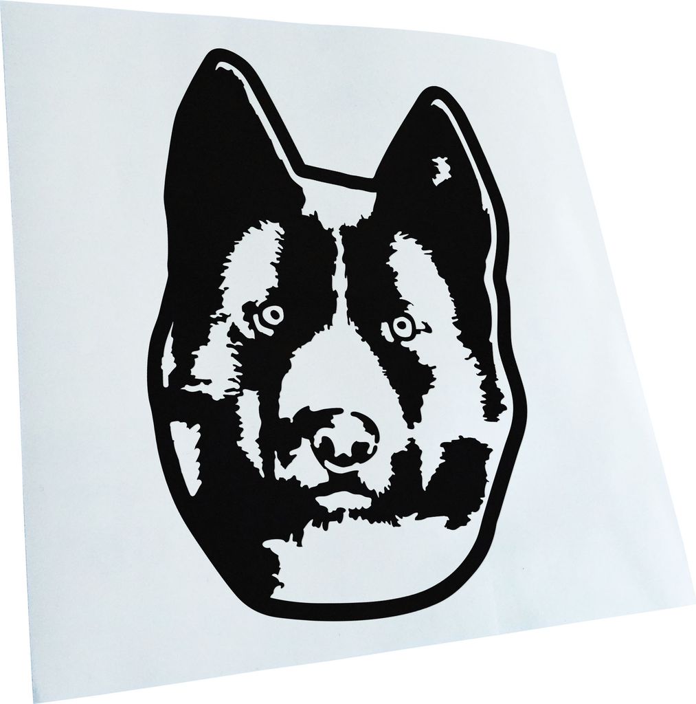 Kiwistar - Autoaufkleber - karelian bear dog Hund - Schwarz - 60x43cm - Aufkleber für Auto, Laptop, Fahrrad, LKW, Motorrad mehrfarbig JDM Decal Ra...