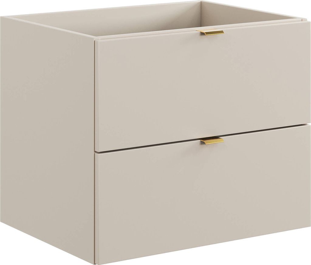 Waschbeckenunterschrank 60 Cm, Kaschmir Matt, 2 Schubladen, Produktbild 