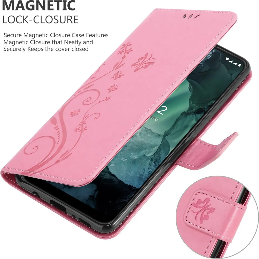 Cadorabo cover per Nokia G11 / G21 cover protettiva in rosa cover protettiva cover telefono cellulare cover fiori custodia fiore
