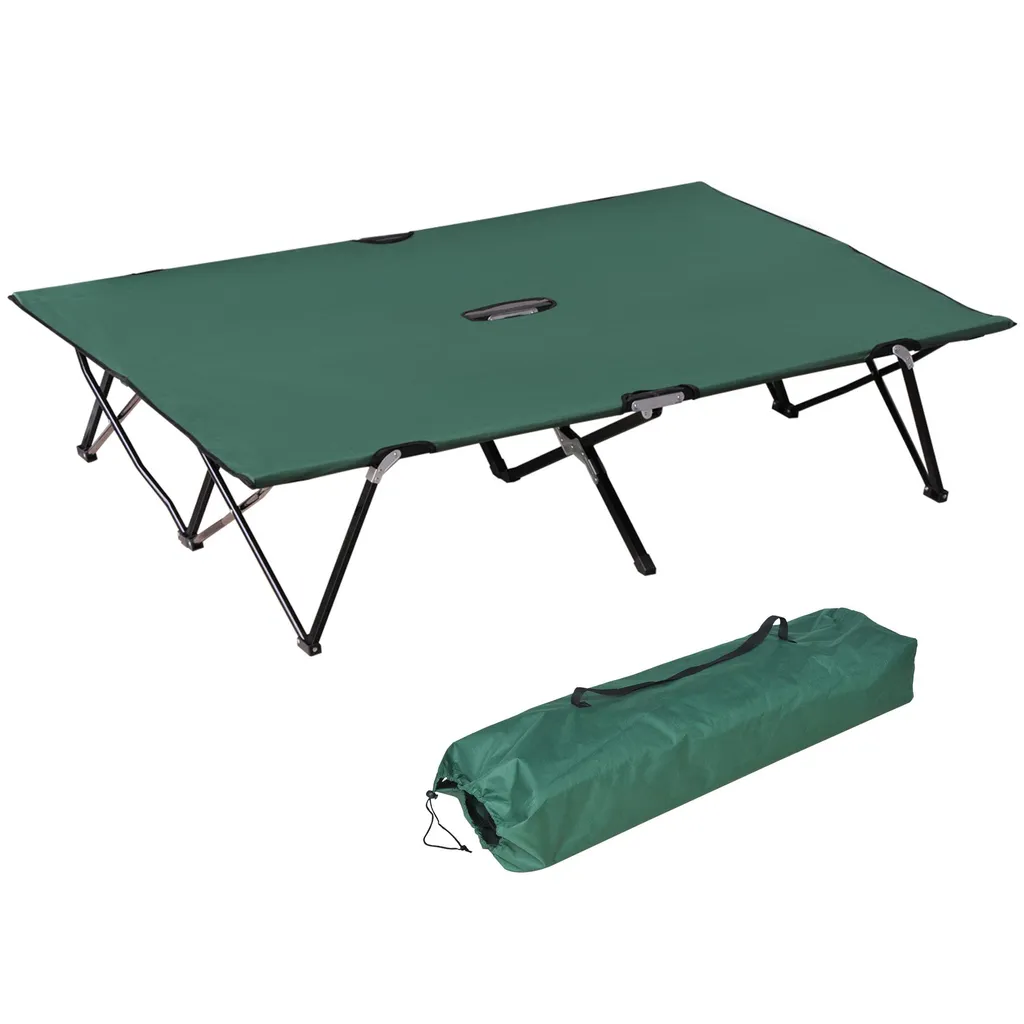 Lit de Camping Double Pliant pour Aventures en Plein Air et Randonnée