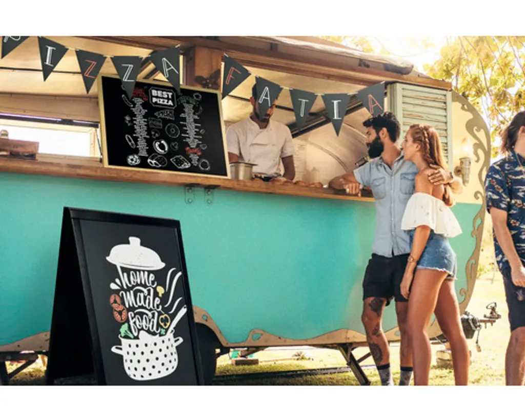 Tableau noir Securit Woody cadre teck résistant et surface lisse - 11