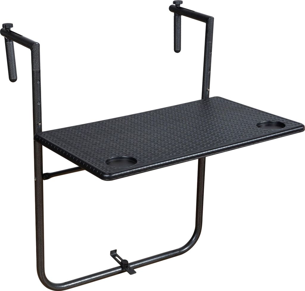 2.05 Balkontisch VENTANA in Rattan Optik - Modell: eckig