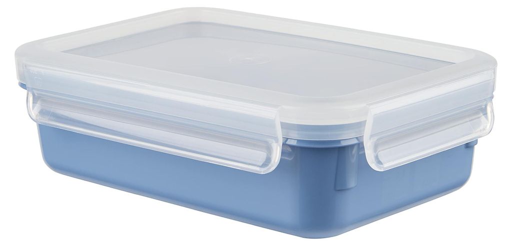 EMSA Clip & Close Rechthoekige doos, 0,8 liter, blauw, 1 Productafbeelding 