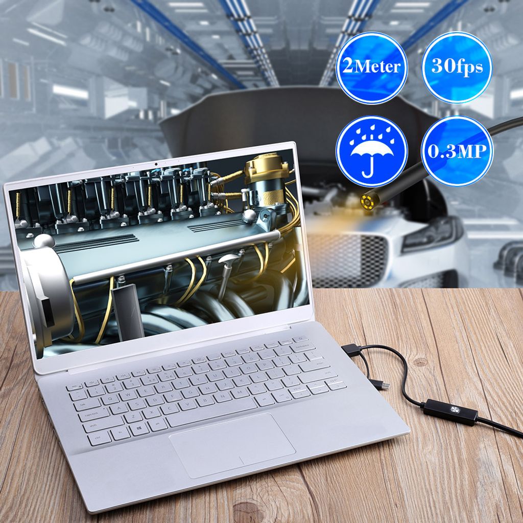 Endoskop 0,3MP Endoskop 3 v 1 Endoskop s nastavitelnými LED Obrázek produktu 12