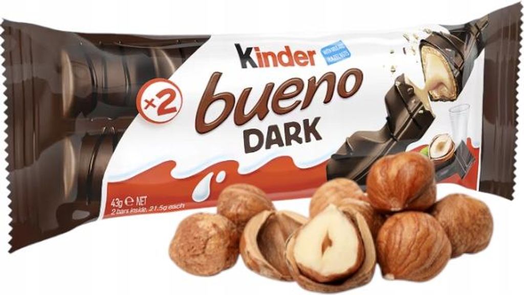 Kinder Bueno Dark Czekoladowy Batonik 43 g Zdjęcie produktu 
