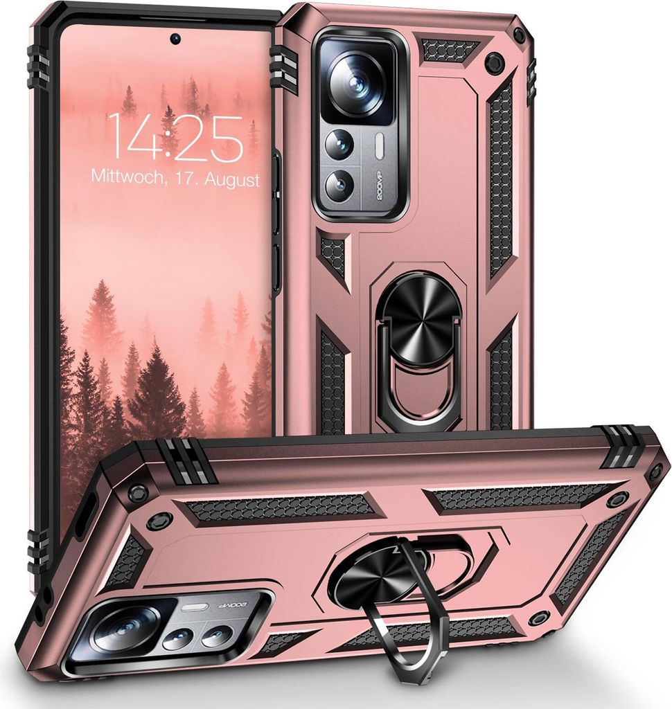 Armor Outdoor Handyhülle für Xiaomi 12T / 12T Pro Handy Panzer Case Cover Schutzhülle Farbe: Rosegold