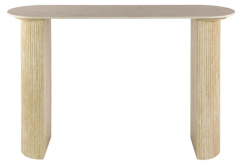 Console d'entrée beige stable 120 cm - Fini les couloirs encombrés