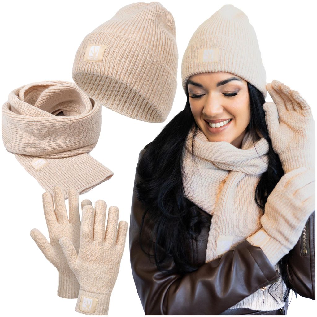 Set Invernale Donna HEYO: Cappello, Sciarpa Lunga e Guanti Immagine del prodotto 