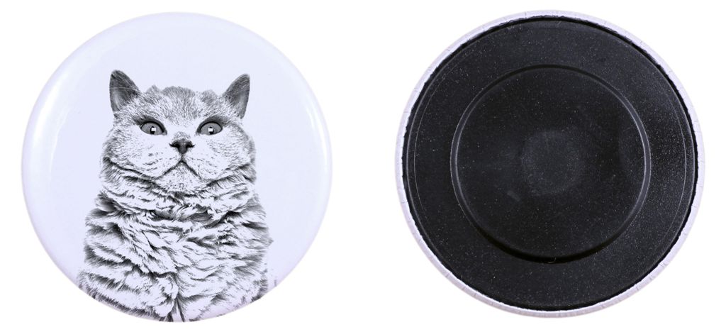 Selkirk Rex Katze Kurzhaar - Sammlung von einzigartigen Magneten, eigenes Foto, Marke Art-Dog