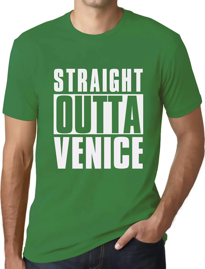 Herren Grafik T-Shirt Straight Outta Venice Öko-Verantwortlich Vintage Jahrgang Kurzarm Lustige Druck Geburtstag Geschenk Mann