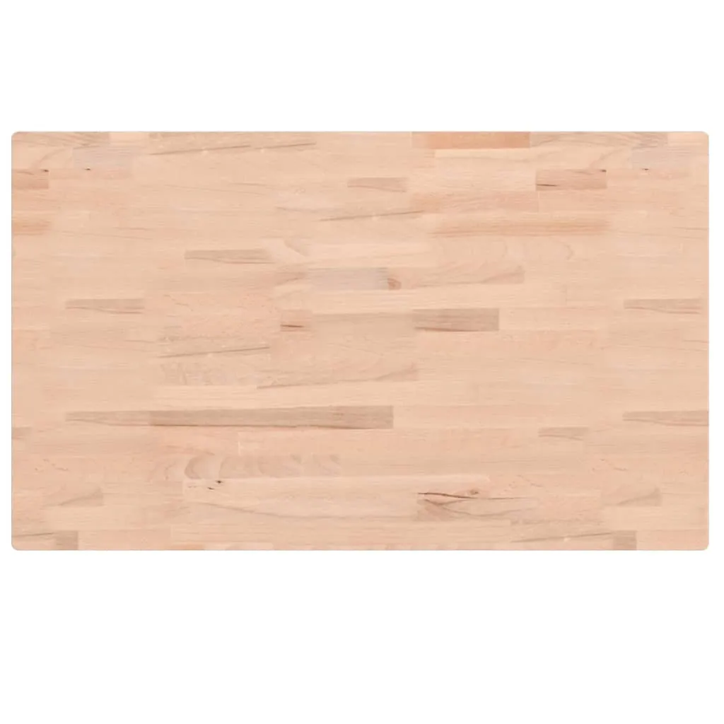 Plan de Travail Rectangulaire en Hêtre 100x60 cm pour Bureau ou Table