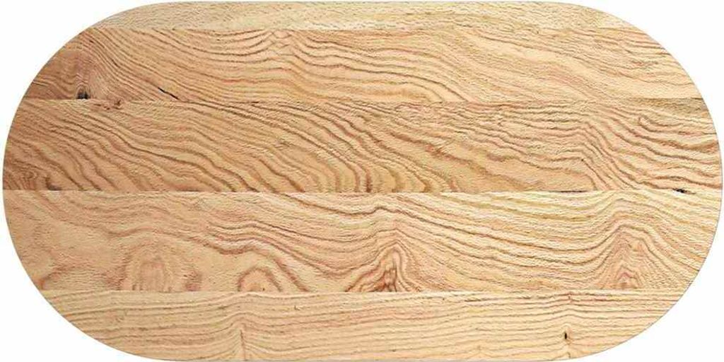 Tischplatte 120x60x4 cm Massivholz Eiche Oval