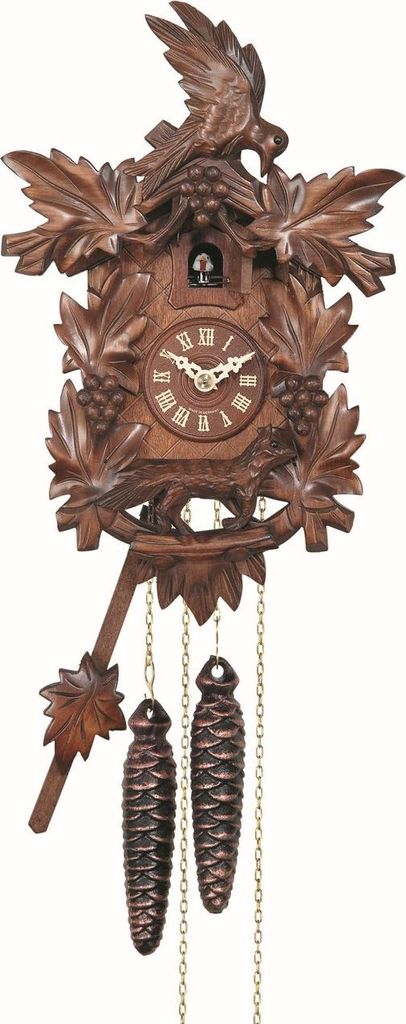 Engstler - 922_QM - Kuckucksuhr - Quarz - Walnussholz - mit Musik - 30 cm