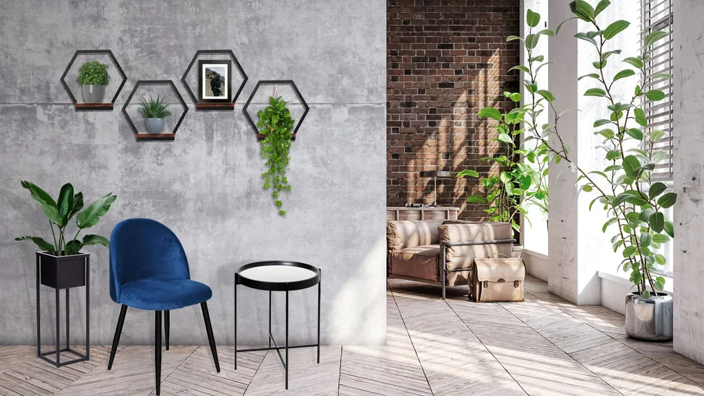 Support de Plante en Métal Noir Style Industriel et Design Rustique