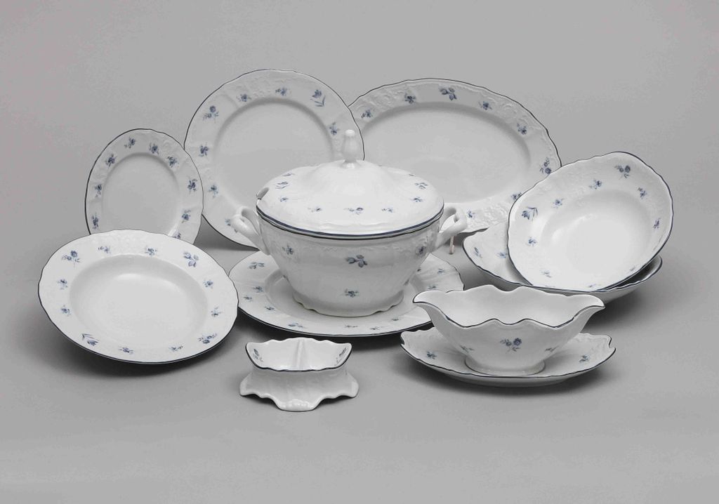 Zestaw obiadowy Bernadotte, porcelana Carlsbad, niebieskie Zdjęcie produktu 