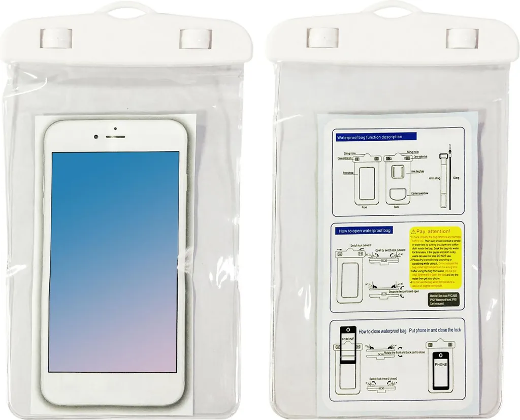 Borsa Telefono Impermeabile IPX8 Bianco - Protezione Mare e Sub
