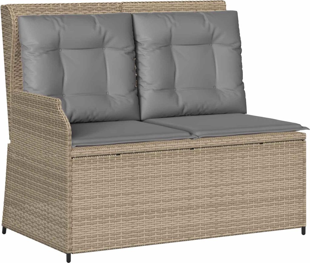 Gartenbank Beige Poly-Rattan