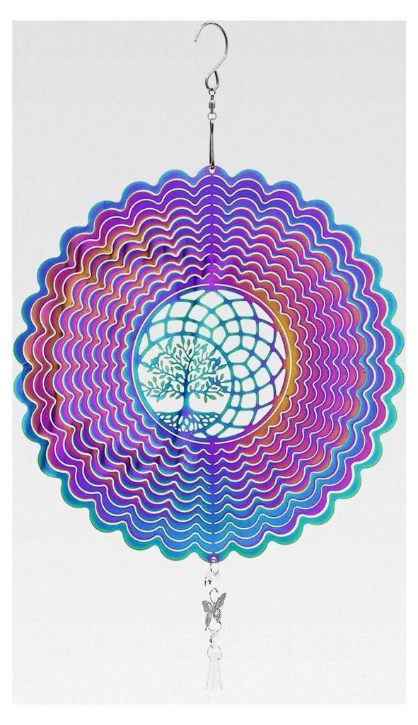 3D Hängender Windspinner Vogelschreck 20cm Vogelabwehr Edelstahl Windspiel Regenbogen Leicht Drehendes Kinetic Windmobile Metallkunst