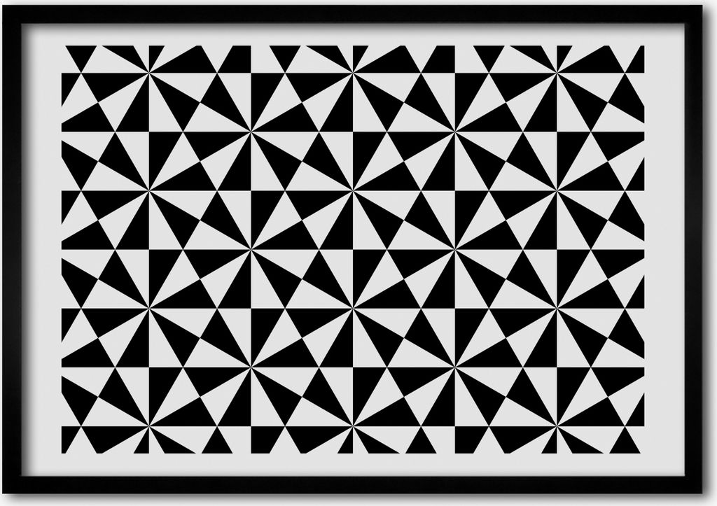 Bild - Bilderrahmen - 100 cm x 70 cm - MDF - Rahmen - Foto - Wandkunst geometrischer Hintergrund