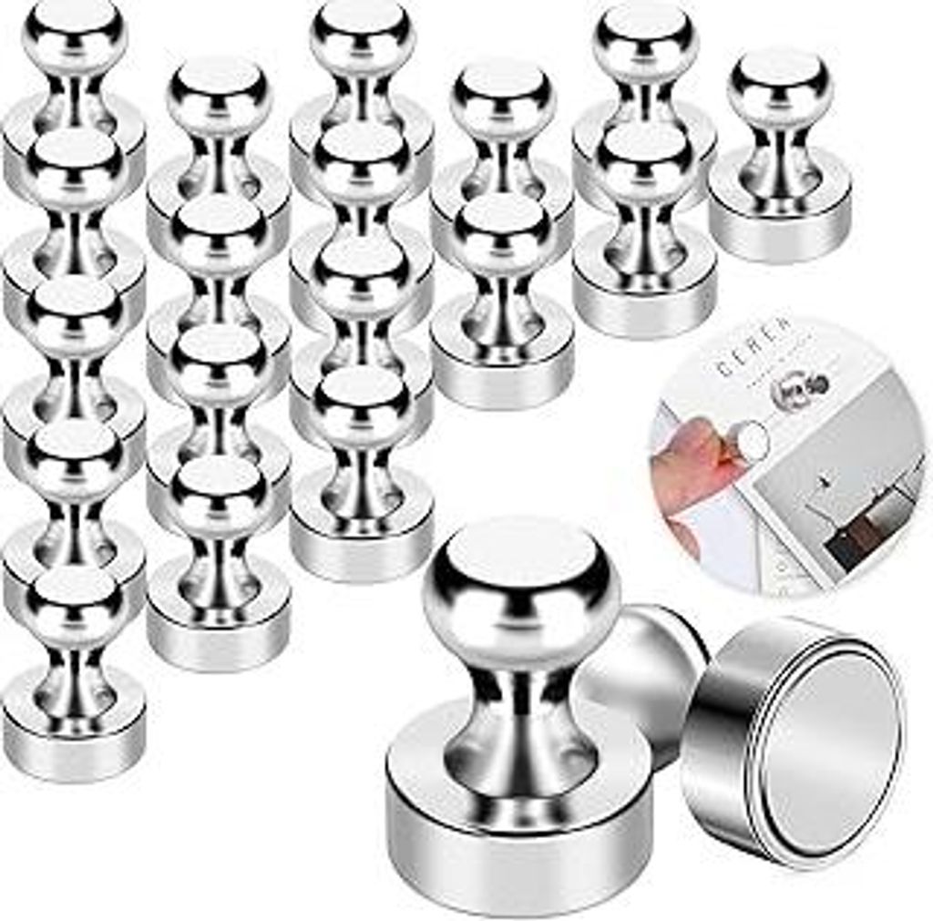 20 Stück Magnete Stark, Giantzhong Neodym Magnet Extra Stark Mini Magneten 12 X 16mm, Klein Kühlschrankmagnete für Pinnwände, Stecktafel, White...