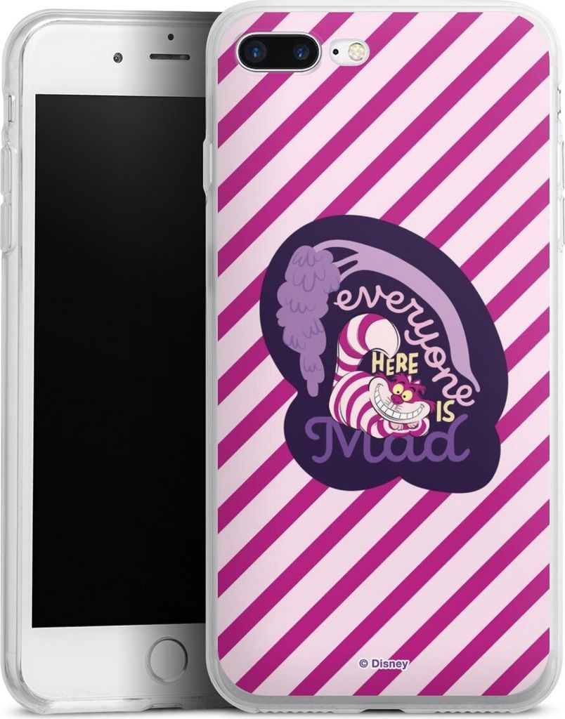 DeinDesign Handyhülle für Apple iPhone 8 Plus Silikon Hülle Case Smartphone Schutzhülle Alice im Wunderland Disney Grinsekatze