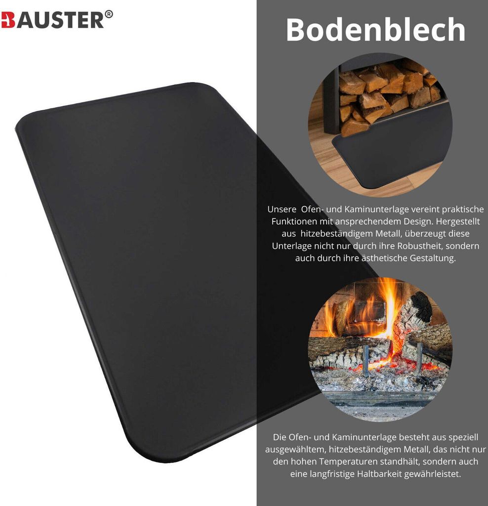 Ofenblech Bodenblech 80x49 cm Kaminplatte Kaminofen Produktbild 