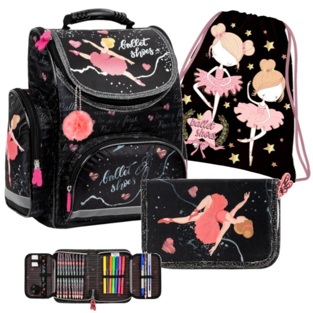 Schulranzen Derform Ballerina Schulset für Mädchen 3-teilig