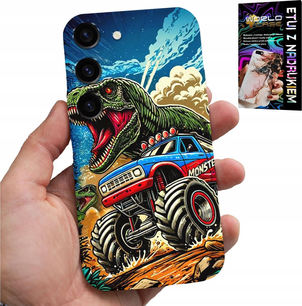 Gehäuse Für Samsung Galaxy S23 - Dinosaurier Im Monstertruck-Design Für Kinder