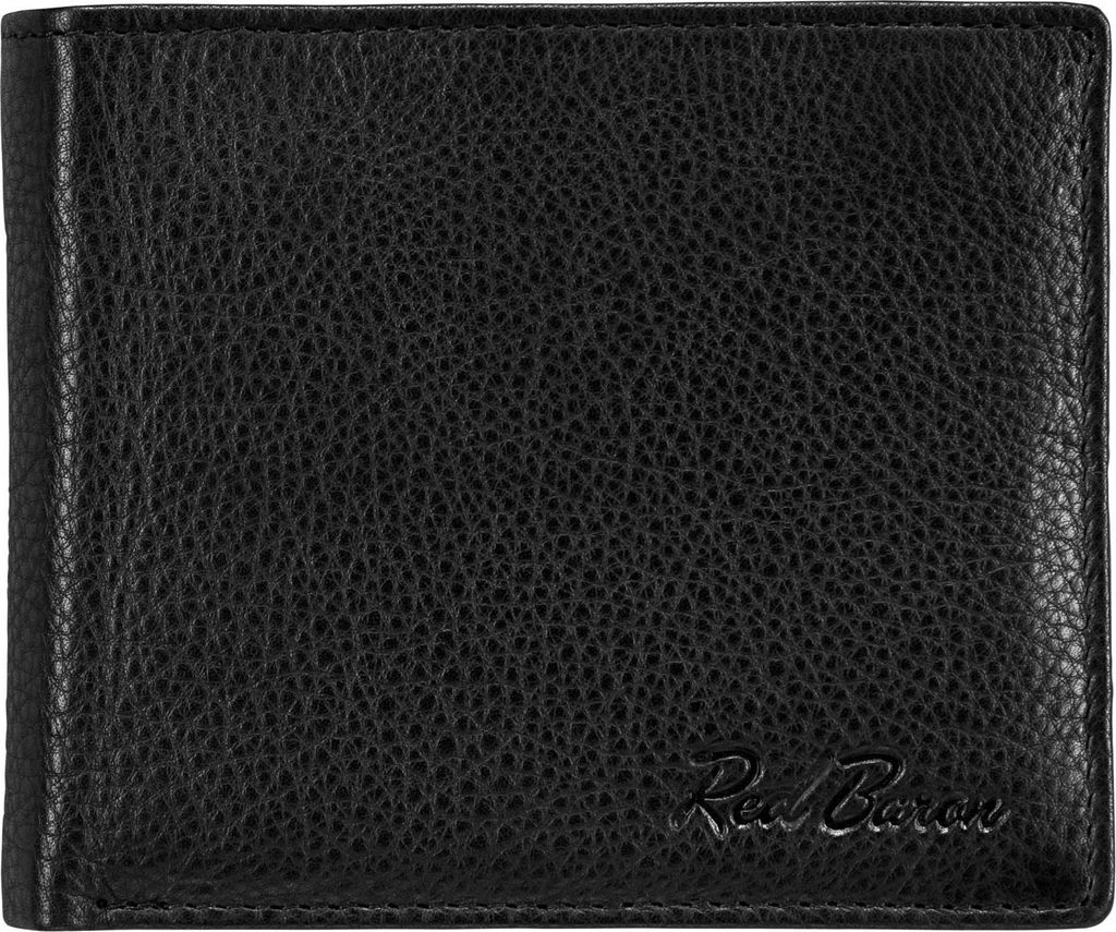 Red Baron Geldbeutel Leder Schwarz RB-WT006-07