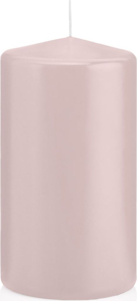 Stumpenkerzen mit Abbrandschutz Rosé (Kerzen in Cellophan gewickelt) 150 x 80 mm 6 Stück für den sicheren Abbrand von Kerzen auf Adventskränzen...