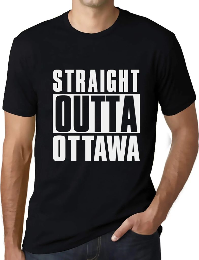 Herren Grafik T-Shirt Direkt aus Ottawa – Straight Outta Ottawa – Öko-Verantwortlich Vintage Jahrgang Kurzarm Lustige Druck Geburtstag Geschen...