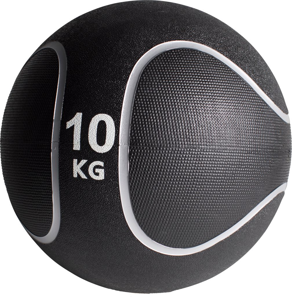 GORILLA SPORTS Medizinball - 10kg Gewichte, Ø 29 cm, Rutschfest, aus Gummi - Slam Ball, Gewichtsball, Trainingsball, Fitnessball