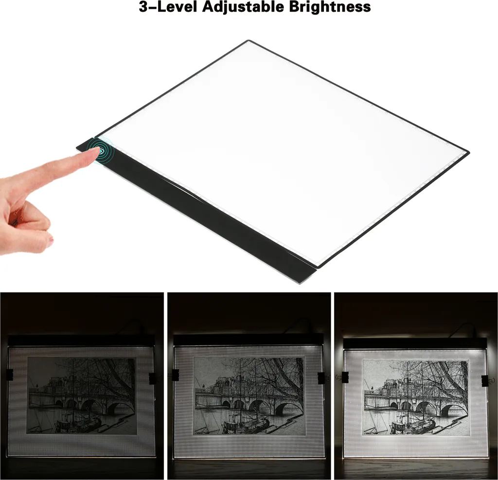 Tablette de Dessin Lumineuse Format A3 avec Luminosité Réglable USB - 4