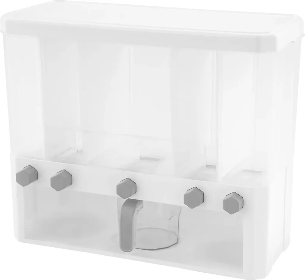 Organisateur de cuisine pour céréales et riz - Stockage 15kg 5 sections PC