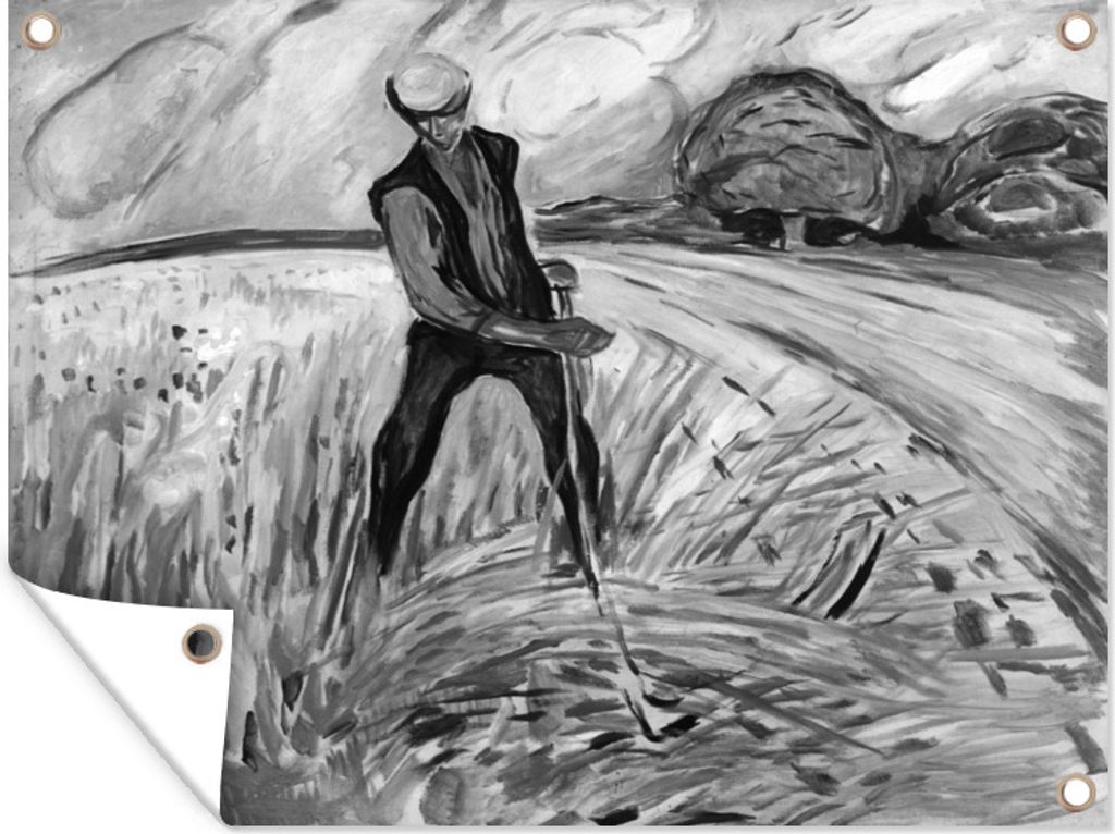 MuchoWow 40x30 cm Outdoor-Poster Gartendeko Sichtschutz Garten Poster für den Garten Der Heuwender - Edvard Munch