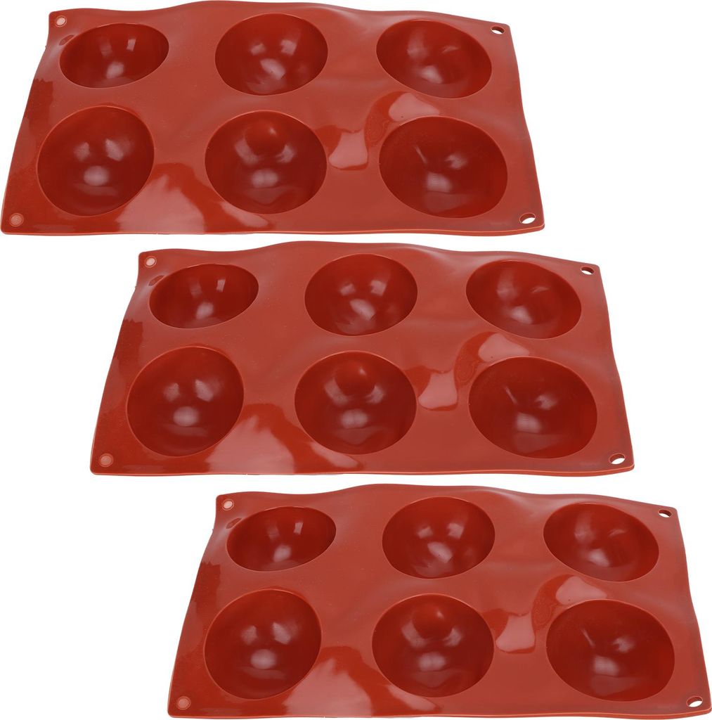 3 Stück Halbkugel-Silikonform zum Selbermachen, Backen, Herstellung heißer Schokolade, Kuchen, Dessert, Gelee, Kuppel, Mousse, L6 58085