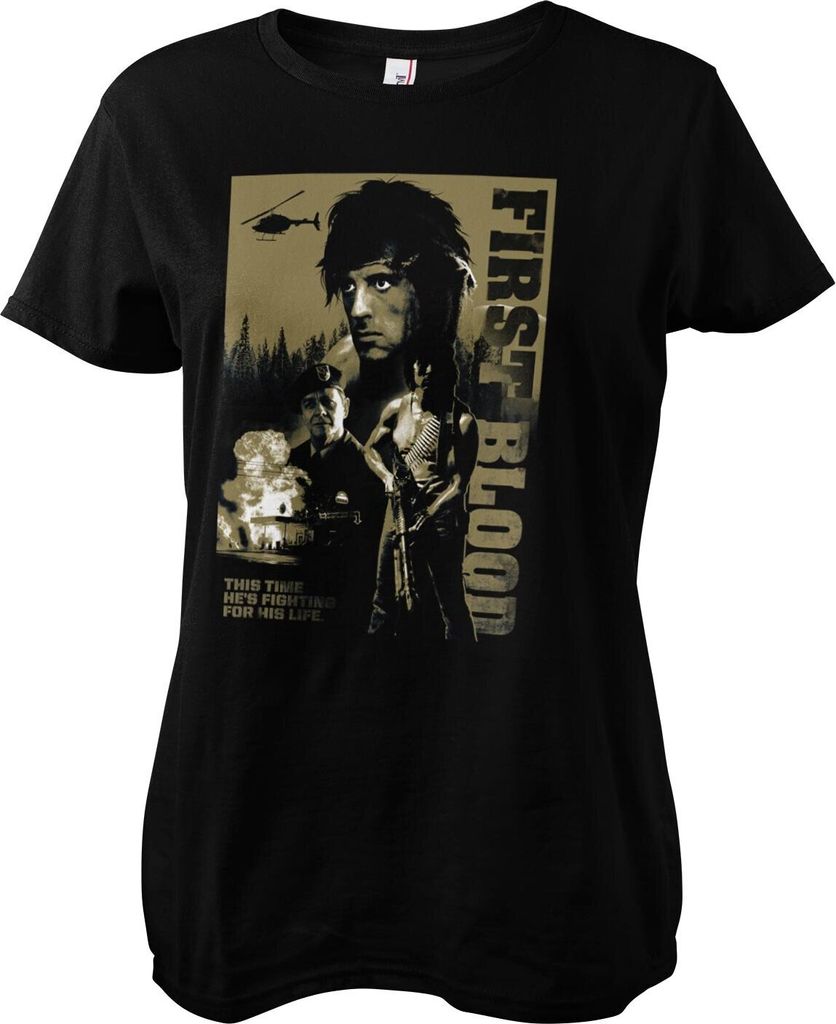 First Blood Girly Tee - Small - Black