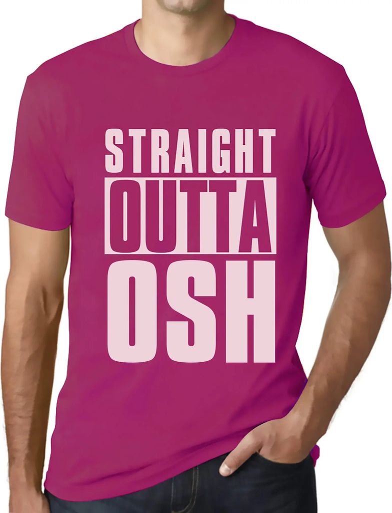 Herren Grafik T-Shirt Direkt aus dem Osh – Straight Outta Osh – Öko-Verantwortlich Vintage Jahrgang Kurzarm Lustige Druck Geburtstag Geschenk ...