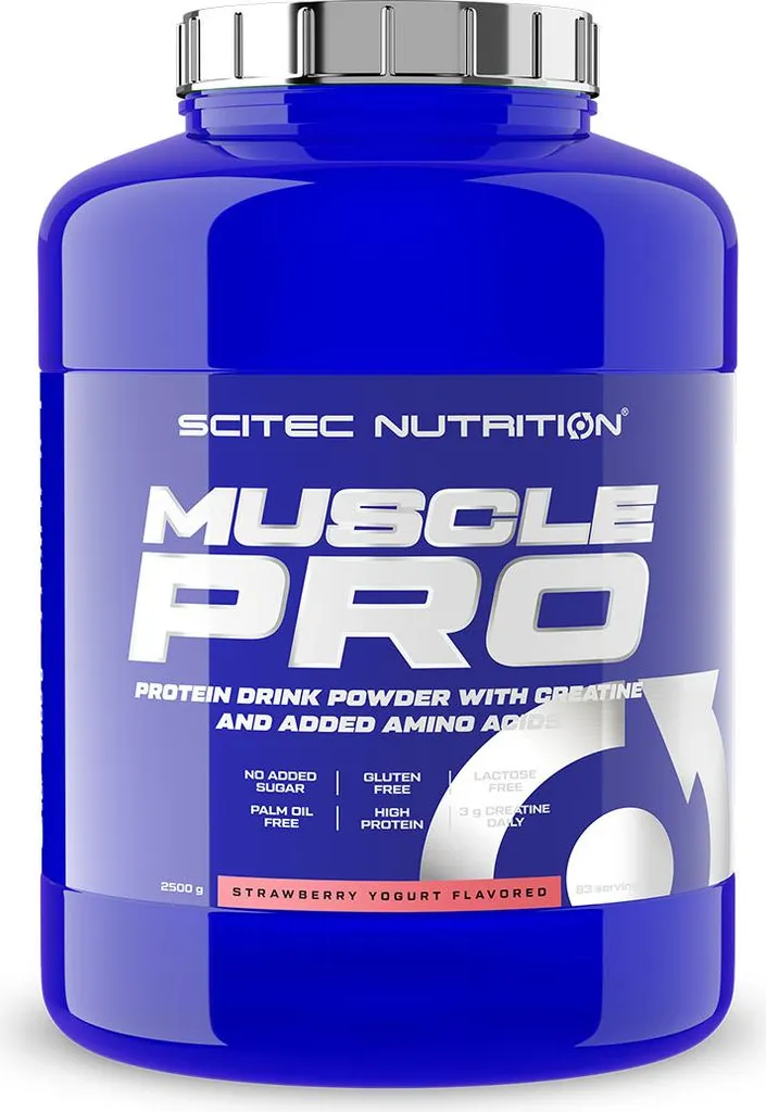 Whey Complex Scitec Protéine pour Prise de Muscle 2,5kg Fraise Yogourt