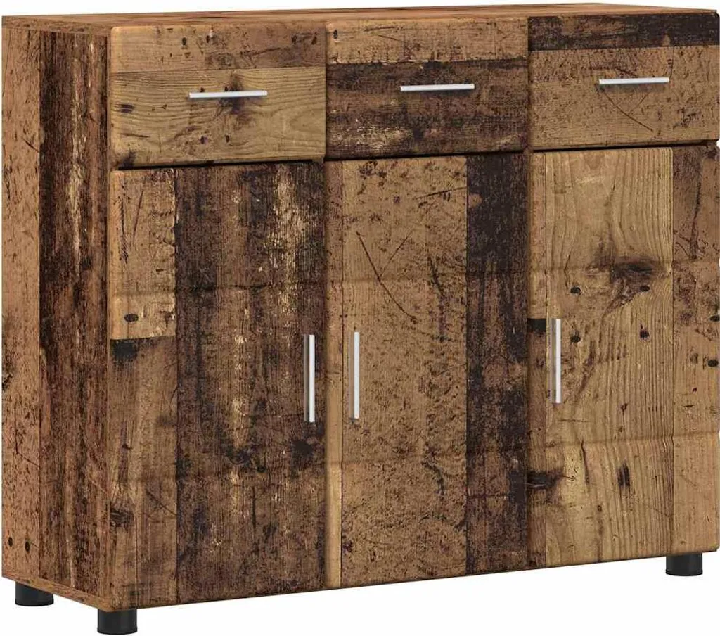 SYFAX Credenza Vintage Legno Vecchio 88cm | Arredo Soggiorno Multistrato
