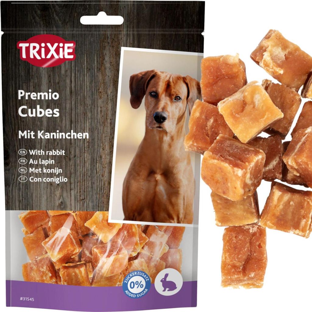 TRIXIE PREMIO Rabbit Cubes, Snacks, Hund, Kaninchen, 100 g