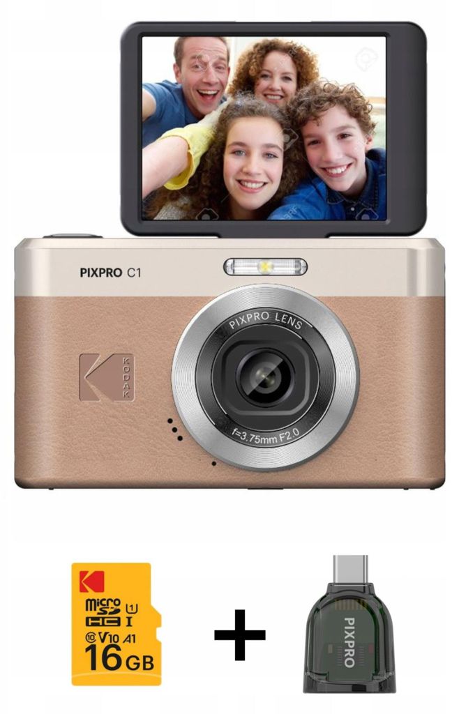 KODAK Digitalkamera Pixpro C1 CMOS 5x 16MP Braun - Bundle Produktbild 